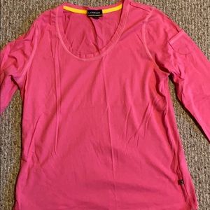 Bundle of Two Lands End Long Sleeve Cute Tops!  Size M!  Navy blue and pink!
